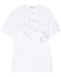 Comme des Garçons - Ruffle-panel Jersey T-shirt - Lyst