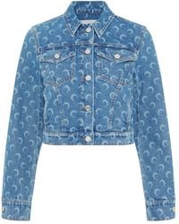 Marine Serre - Moon Laser Denim Jacket - Lyst
