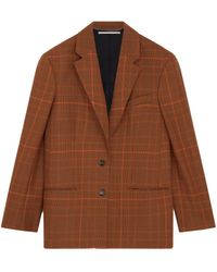 Stella McCartney - Prince Of Wales Check-pattern Wool Blazer - Lyst