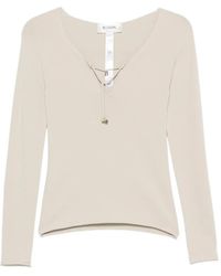 Blugirl Blumarine - V-Neck T-Shirt - Lyst