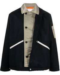 Sacai - Button-up Wool Jacket - Lyst