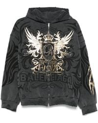 Balenciaga - Graphic-Print Hoodie - Lyst