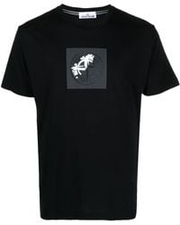 Stone Island - Katoenen T-shirt Met Compass-logoprint - Lyst