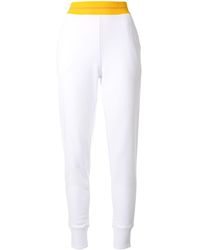 Calvin Klein Pantalones de chándal con corte slim Terry - Blanco