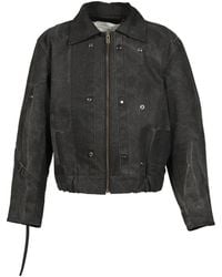 UNDER THE SIGN - Dustborn Light Patchwork Bomber Jacket - Lyst