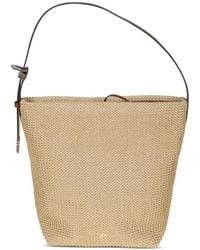 Pinko - Woven Buckle-Strap Bucket Bag - Lyst