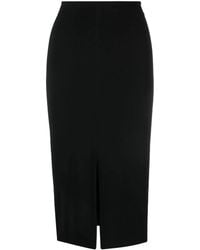 Pinko - Split Front Midi Skirt - Lyst