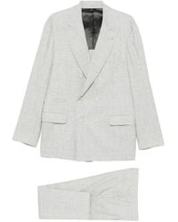 Brunello Cucinelli - Geruit Pak Met Dubbele Rij Knopen - Lyst