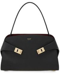 Ferragamo - Hug Hook-And-Eye Leather Tote Bag - Lyst