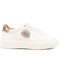 Blauer - Snakeskin-Detail Logo Sneakers - Lyst