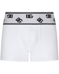Dolce & Gabbana - Gerippte Shorts mit DG-Logo - Lyst