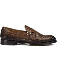 Doucal's - Leather Double-Buckle Monk Shoes - Lyst