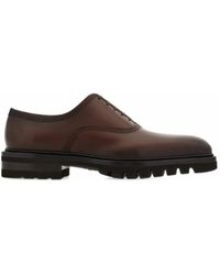 Ferragamo - Richelieus Oxford À Semelle Crantée Épaisse - Lyst