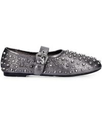 AllSaints - Stud-Embellished Buckle-Fastening Ballet Flats - Lyst