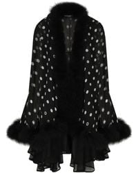 Dolce & Gabbana - Cape Aus Seide Mit Polka Dots - Lyst