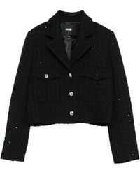Maje - Tweed-Blazer mit Pailletten - Lyst