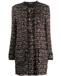Dolce & Gabbana - Einreihiger Tweed-Mantel - Lyst