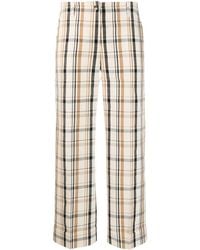 Alberto Biani - Plaid-check Pattern Cropped Trousers - Lyst