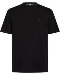 Karl Lagerfeld - Kameo Logo-embroidered T-shirt - Lyst