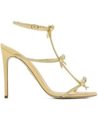 Rene Caovilla - Caterina Crystal-Embellished Bow-Detail Sandals - Lyst