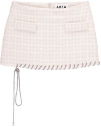 Area - Tweed-Texture Mini Skirt - Lyst