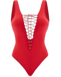Noire Swimwear - Lace-Up Swimsuit - Lyst