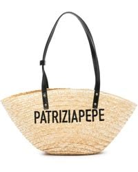 Patrizia Pepe - Logo-embroidered Tote Bag - Lyst