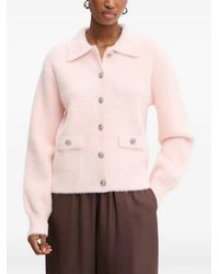 Morgan - Button-Up Fluffy Cardigan - Lyst