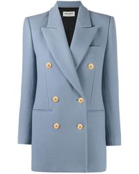 Saint Laurent Blazer doppiopetto - Blu