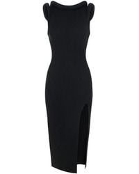 Elisabetta Franchi - Knit Dress With 3D Details - Lyst