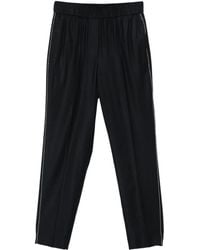 Peserico - Elastic-Waistband Side-Stripe Trousers - Lyst
