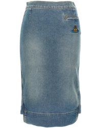 Vivienne Westwood - Orb Logo Embroidery Skirt - Lyst