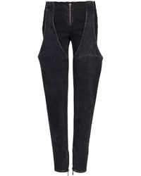Balmain - Low-Rise Washed Cotton Jeans - Lyst