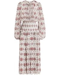 Dolce & Gabbana - Flower Bouquets-Print Midi Dress - Lyst