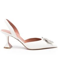 AMINA MUADDI - Begum Crystal-Embellished Slingback Pumps - Lyst