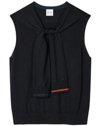 Paul Smith - Merino-Wool Blend Knitted Vest - Lyst