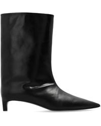 Jil Sander - Pointed-Toe Leather Boots - Lyst