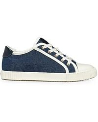 Geox - Lace-Up Panelled Sneakers - Lyst