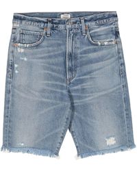 Citizens of Humanity - Ausgefranste Natalia Jeans-Shorts - Lyst