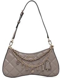 Guess - Libby Quilted Charm-Embellished Shoulder Bag - Lyst