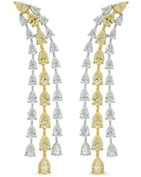 ARZANO - Diamond Triple-Row Earrings - Lyst