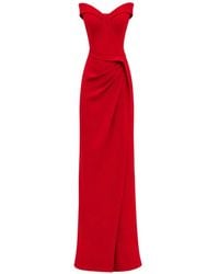 Gemy Maalouf - Strapless Draped-Detail Dress - Lyst