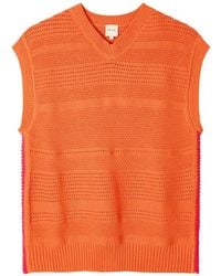 Paul Smith - Open-Knit V-Neck Sweater - Lyst