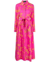 Cynthia Rowley - Floral-print Cotton Midi Dress - Lyst