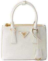 Prada - Mini Galleria Leather Tote Bag - Lyst