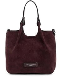 Gianni Chiarini - Dua Suede Logo-Patch Tote Bag - Lyst