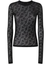 Pinko - Floral Stretch Lace Sweater - Lyst