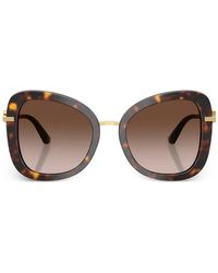 Dolce & Gabbana - Oversized-Frame Tortoiseshell Sunglasses - Lyst