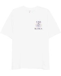 CASABLANCA - Celestial Pyramid Flock-Print T-Shirt - Lyst