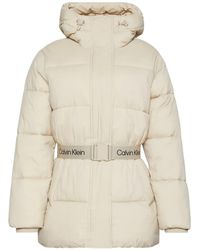 Calvin Klein - Kapuzenjacke Mit Gürtel - Lyst